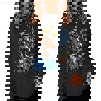 Talk Derby To Me Horse Racing Fan Horse Women Sweatshirt - Monsterry