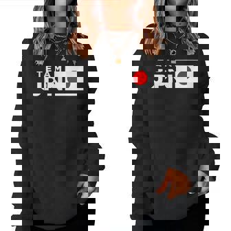 Team Jpn 日本国旗 チームジャパン 日の丸 男性 女性 子供 応援 チーム レディーススウェットシャツ - Kawaiitshirt