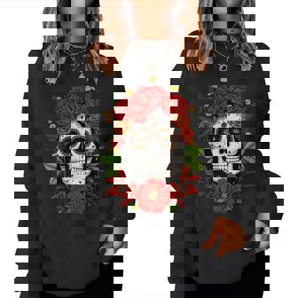 Tête De Mort Mexicaine Dia De Los Muertos Ugarkull Sweat-shirt pour femme - Cadeauxyz