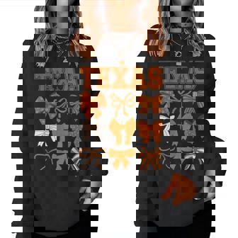 Texas Tx Toddler Girls Coquette Bow Y2k State Pride Women Sweatshirt - Monsterry