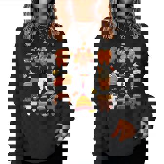 Th Pumpkin Turkey Coffee Fall Dental Squad Thanksgiving Women Sweatshirt | Mazezy