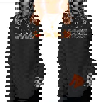 Thanksgiving Dachshund Weiner Dog Fall Pumpkin Pie Weenie Women Sweatshirt | Mazezy