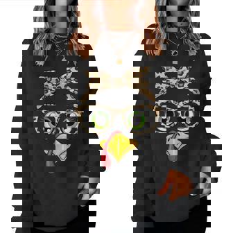 Thanksgiving Outfit For Turkey Leopard Women Sweatshirt - Seseable