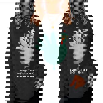 Thanksgiving Turkey Glove Gobble Thankful Nurse Medical Fall Women Sweatshirt | Mazezy