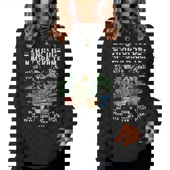 Things I Do In My Spare Time Houseplant Gardening Plant Women Sweatshirt - Monsterry