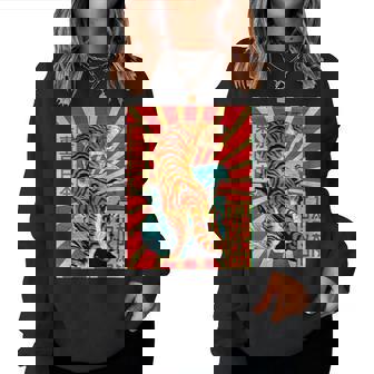 Tiger Tokyo Japanaporwave Esthétiqueintage Sweat-shirt pour femme - Cadeauxyz