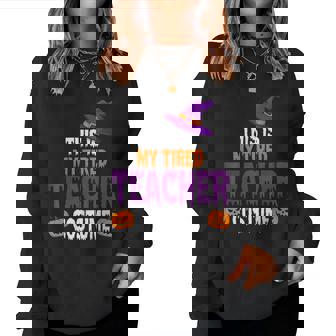 Tired Teacher Costume For Halloween Teachers Women Sweatshirt | Seseable FR