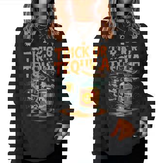 Trick Or Tequila Bartender Halloween Costume Women Sweatshirt | Mazezy