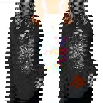 Trippy Edm Mushroom Astronaut Psychedelic Women Sweatshirt | Mazezy