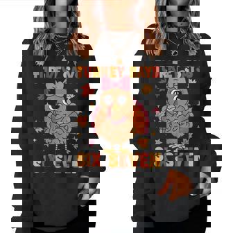 Turkey Says Six Seven 67 Thanksgiving Turkey Girls Women Sweatshirt | Mazezy