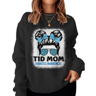 Type One Diabetes Awareness Mom Diabetic Mother T1d Mom Women Sweatshirt - Thegiftio UK