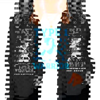 Type One Diabetes Awareness Unicorn Boys Girls T1d Diabetic Women Sweatshirt | Mazezy