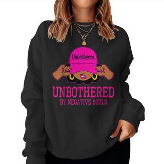 Unbothered Sassy Black Woman African American Afro Queen Women Sweatshirt - Thegiftio UK
