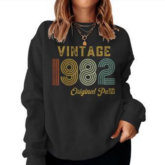 Vintage 1982 Original Parts Retro 43 Years Old Womens Women Sweatshirt - Thegiftio UK