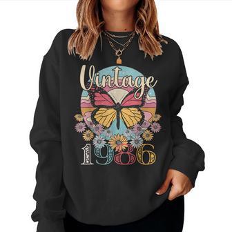 Vintage 1986 Limited Edition 38Th Birthday 38 Year Old Women Women Sweatshirt - Thegiftio UK
