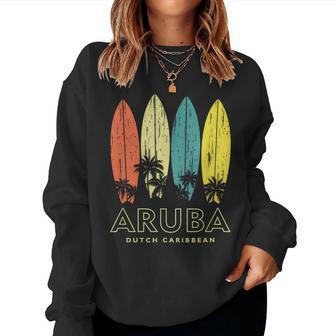 Vintage Aruba Surfboards Girls Boys Souvenir Women Sweatshirt - Thegiftio
