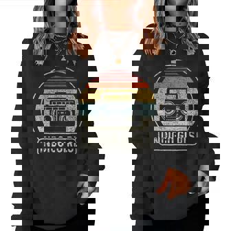 Vintage Cassette Tape Indigo Rock Girls Music Retro Sunset Women Sweatshirt | Seseable UK