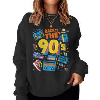 Vintage Retro Back To 90'S Diseño Gráfico Hombres Es Niños Sudadera Mujer - Regaloses