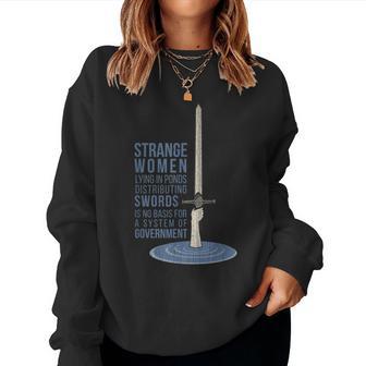 Vintage Strange Lying In Ponds Distributing Swords Women Sweatshirt - Thegiftio UK