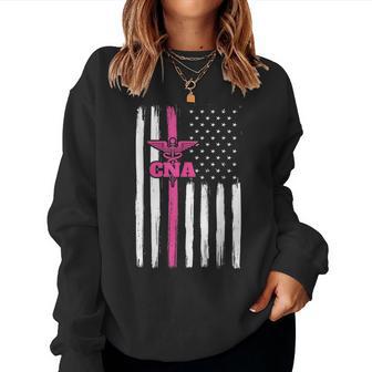 Vintage Usa Cna Certified Nurse Assistant American Flag Men Women Sweatshirt | Mazezy