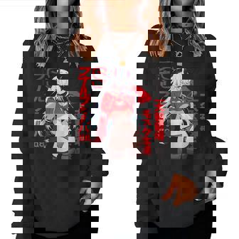 Waifu Sexy Anime Girl Glasses Horns Japanese Style Women Sweatshirt | Mazezy