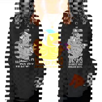 Waterpolo De Goma Pato Domina O Ahoga En Divertido Waterpolo Sudadera Mujer - Regaloses