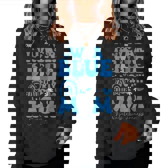 I Wear Blue For My Mom T1d Diabetes Awareness Month Women Sweatshirt - Monsterry