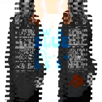 I Wear Blue For My Sister T1 D Diabetes Awareness Month Women Sweatshirt - Thegiftio