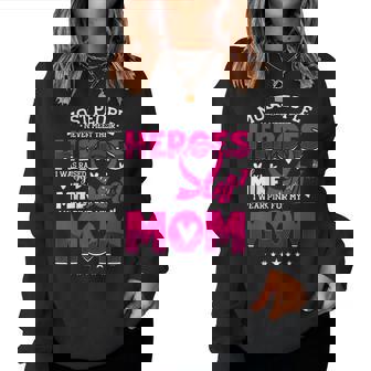 I Wear Pink For My Mom Breast Cancer Woman Pink Ribbon Women Sweatshirt | Mazezy