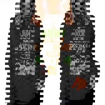 Wild Aunt Of The Birthday Boy Zoo Safari Jungle Animal Women Sweatshirt | Seseable FR