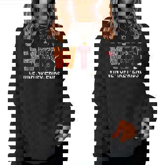 Wtf Wine Turkey Friends Thanksgiving Women Sweatshirt | Seseable CA