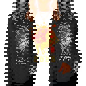 Year Of The Horse 2026 Chinese New Year 2026 Red Horse Women Sweatshirt - Monsterry