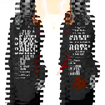 メンズ Yes I Have A Beautiful Daughters I Also Havearcastic レディーススウェットシャツ - Kawaiitshirt