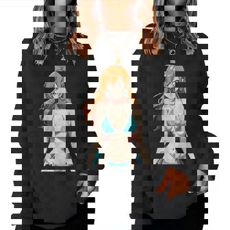 セクシー ワイフ ビーチ アニメ 女の子 日本語 レディーススウェットシャツ - Kawaiitshirt