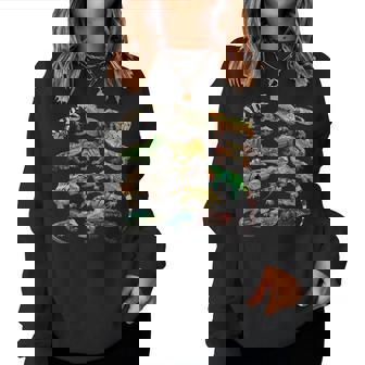 トカゲイグアナ クールな爬虫類タイプ – 男性、女性、男の子、女の子。 レディーススウェットシャツ - Kawaiitshirt