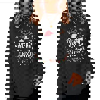 メリークリスマスライト サンタハット クリスマス ファミリー 男性 女性 キッズ レディーススウェットシャツ - Kawaiitshirt