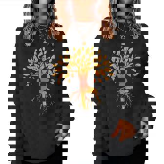 ヨガツリー 女性 男性 瞑想 レディーススウェットシャツ - Kawaiitshirt