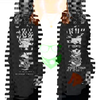 緑寿祝い ねこ サングラス 父 男性 女性 母 猫好き 緑寿 お祝い 66歳 おもしろ おもろい かっこいい レディーススウェットシャツ - Kawaiitshirt