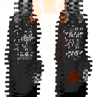 英語教師 文法 クラス 男性 女性 教員 英語教師 レディーススウェットシャツ - Kawaiitshirt