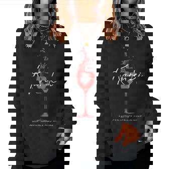 還暦祝い ワイン好き 酒好き 父 母 男性 女性 60歳お祝い Aged With Grace And Wine レディーススウェットシャツ - Kawaiitshirt