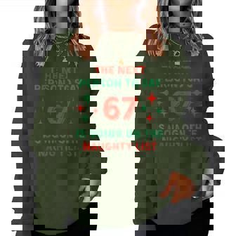 67 Naughty List 67 Christmas Teacher Women Sweatshirt | Seseable FR