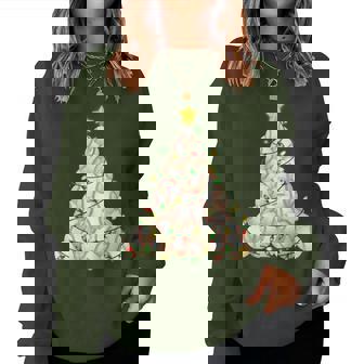 Baseball Christmas Tree Xmas Pajamas Player Coach Women Women Sweatshirt - Thegiftio