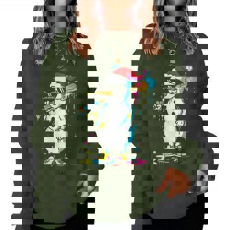 Baseball Snowman Drip Cool Christmas Boys Girls Women Sweatshirt - Monsterry