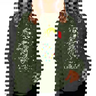 Cardiac Christmas Flow Anatomy Heart Christmas Lights Nurse Women Sweatshirt | Seseable CA