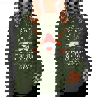 I Am The Cat Mom Reindeer Christmas Family Women Sweatshirt - Thegiftio