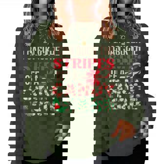 Cheeky Candy Cane Christmas Humor Xmas Adults Lgbt Women Sweatshirt | Mazezy