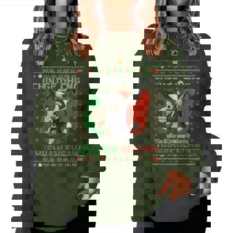 Chingedy Ching Dominick The Italian Christmas Donkey Xmas Women Sweatshirt | Mazezy