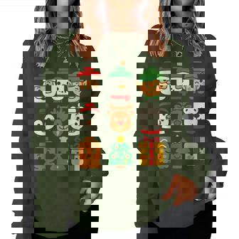 Christmas Building Brick Santa Elf Snowman Xmas Boys Girls Women Sweatshirt | Seseable CA