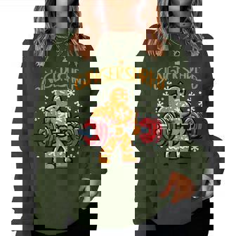 Christmas Gym Gingerbread Gingershred Xmas Workout Women Women Sweatshirt | Mazezy