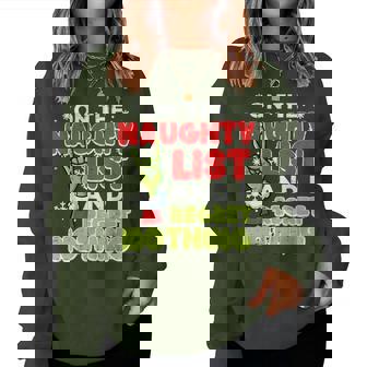 Christmas Naughty List Regret Nothing Xmas Women Women Sweatshirt | Seseable FR